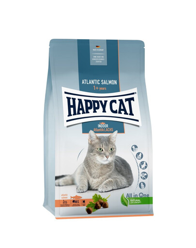 HAPPY CAT Indoor Atlantic Salmon 4 kg pro kočky chované uvnitř