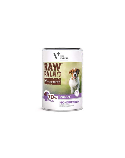 VETEXPERT Raw Paleo Duck Puppy Can 400g