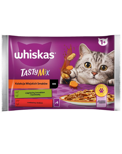 WHISKAS Adult Tasty mix 4 x 85 g Kapsičky pro kočky