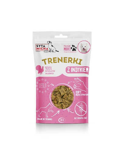 SYTA MICHA Tréninkové pamlsky s krůtím masem pro psy 80 g