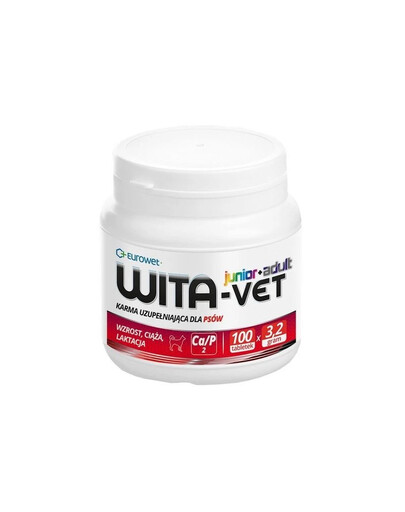 EUROWET Wita-vet Junior+Adult CA/P=2 3,2g minerální látky pro psy