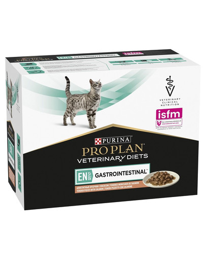 PURINA PRO PLAN Veterinary Diet Feline Gastrointestinal Losos 10x85g
