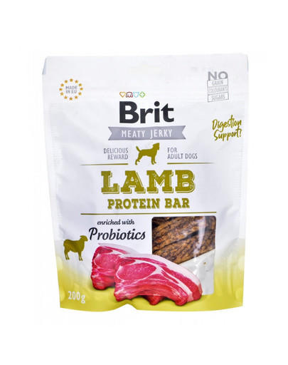 BRIT Jerky Snack Lamb Protein Bar 200g