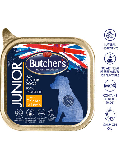 BUTCHER'S Gastronomie Junior s kuřecím masem a jehněčím 150 g