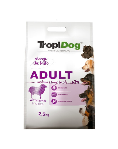 TROPIDOG Premium Adult S Lamb&Rice 2,5kg