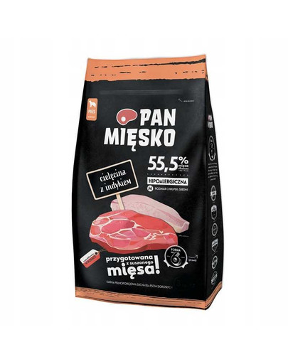 PAN MIĘSKO  Telecí maso s krůtou pro střední plemena 20 kg