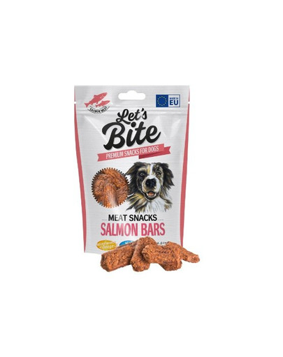 BRIT Let’s Bite Meat Snacks bars 80g lososové tyčinky