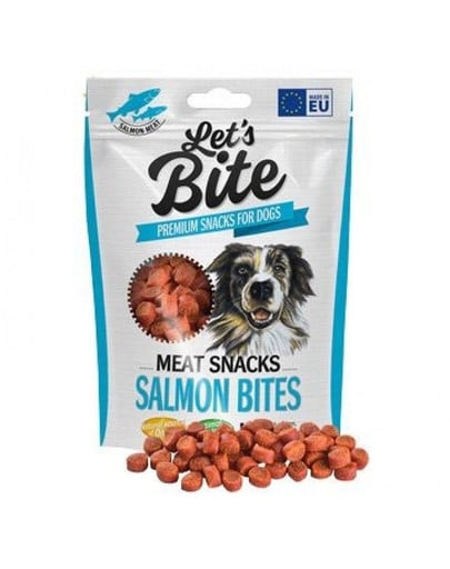BRIT Let’s Bite Meat Snacks bites 150g lososové kousky