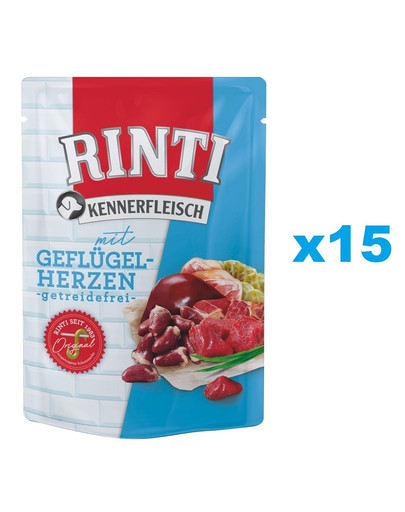 RINTI Kennerfleisch Drůbeží srdce 15 x 400 g
