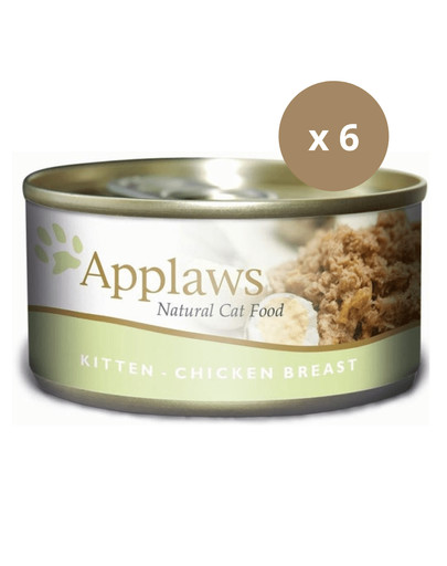 APPLAWS Cat Tin 6 x 70 g pro koťata s kuřecími prsíčky