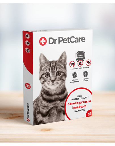 Dr PetCare MAX BioCide Collar Obojek proti klíšťatům a blechám pro kočky 42 cm