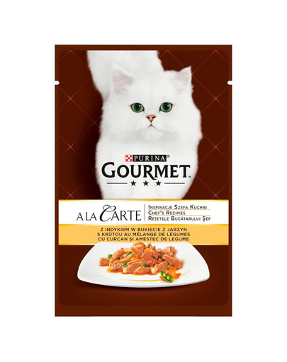 GOURMET a La Carte krůtí se zeleninou kapsa pro kočky 85 g