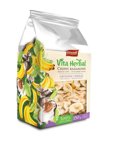 VITAPOL Chipsy banánové pro hlodavce 150g