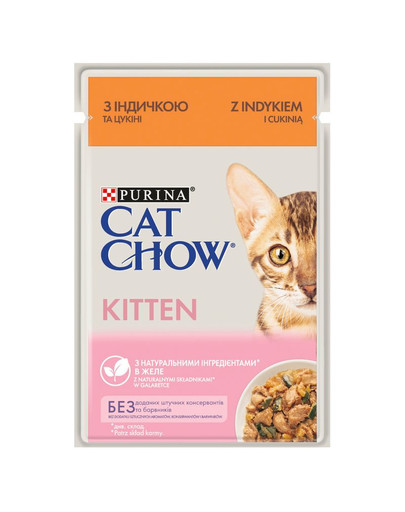 PURINA Cat Chow Kitten s krůtím masem a cuketami 85 g