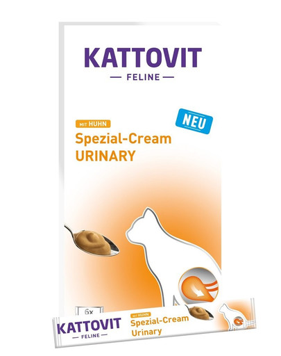 KATTOVIT Urinary Cream 6x15g Kuřecí krémová pochoutka pro kočky