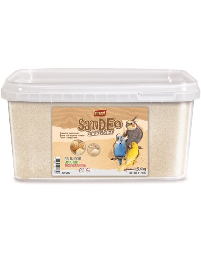 VITAPOL Písek pro ptáky s mušlemi - vědro 5,4kg