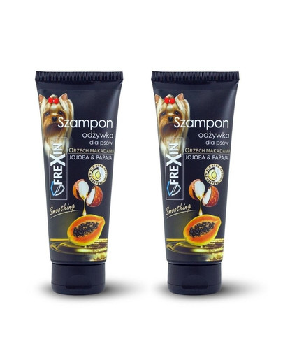 FREXIN Šampón s kondicionérem pro psy 2v1 Jojoba & Papaya 2x220 g