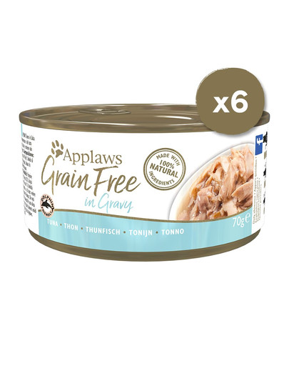 APPLAWS Cat Tin Grain Free Tuňák v omáčce 6 x 70g