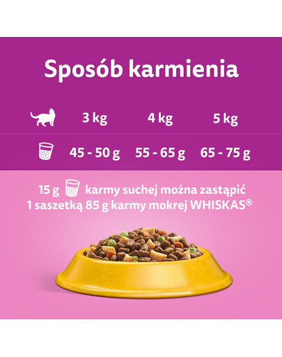WHISKAS Adult 6x1,9 kg suché krmivo pro dospělé kočky s lahodným tuňákem