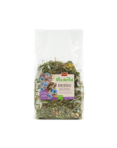 VITAPOL Vita Herbal Duo Snack bylinná louka pro činčily a noční prasátka 500 g