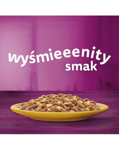 WHISKAS Senior 85g sáček Poultry Feast mokré krmivo v želé pro starší kočky s: kuřecím masem, krůtím masem