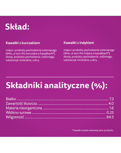 WHISKAS Adult sáček 85 g Poultry Feast mokré krmivo pro dospělé kočky v omáčce s: kuřecím masem, krůtím masem
