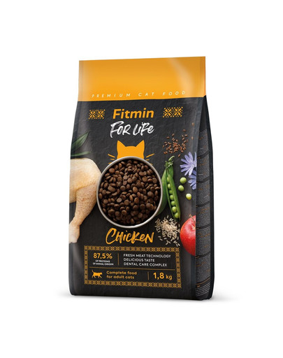 FITMIN Cat For Life Adult Chicken 1,8 kg pro dospělé kočky s kuřecím masem