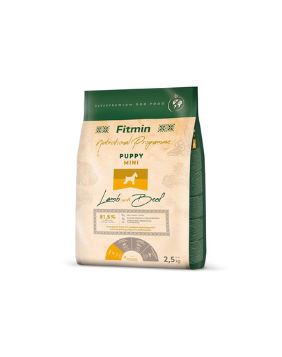 FITMIN Dog Mini Puppy Lamb&Beef 2,5 kg pro štěňata malých plemen