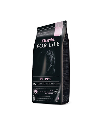 FITMIN Dog For Life Puppy 2,5kg granule pro štěňata