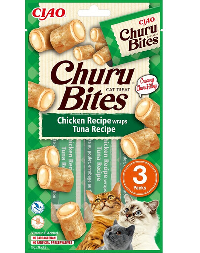 INABA Churu Bites Chicken tuna wrap 3x10g s tuňákem