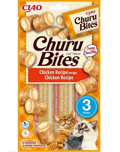 INABA Churu Bites Chicken wraps 3x10g s kuřecím masem