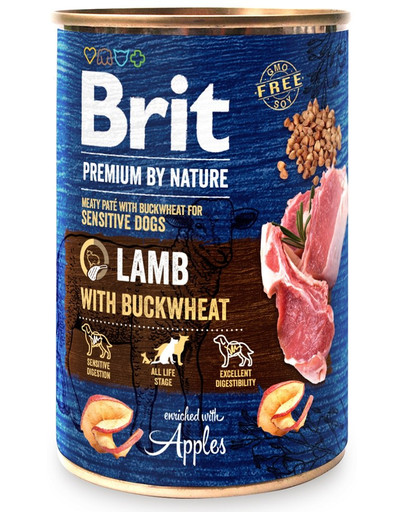 BRIT Premium by Nature Lamb with Buckwheat 400g konzerva pro psy