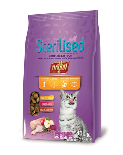 VITAPOL Krmivo pro kočky po sterilizaci 0,4kg