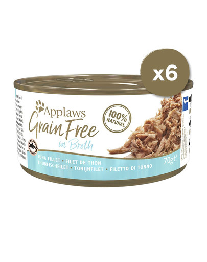 APPLAWS Cat Tin Grain Free Tuňák ve vývaru 6 x 70g