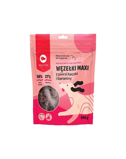 MACED Jehněčí měkký uzel pro psa 12,5 cm 500 g