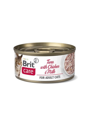 BRIT CARE Cat tuna with chicken 24 x 70 g tuňák s kuřecím masem a mlékem pro kočky