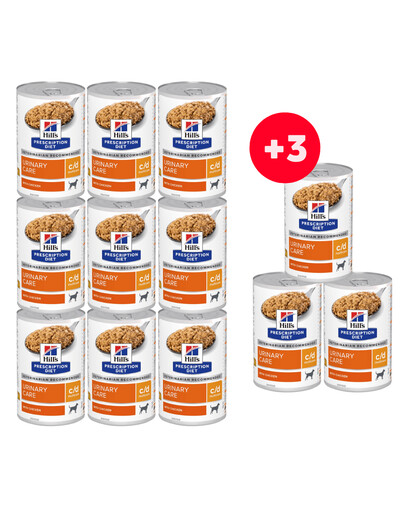 HILL'S Prescripition Diet Canine c/d Multicare 370 g 9 + 3 konzervy ZDARMA