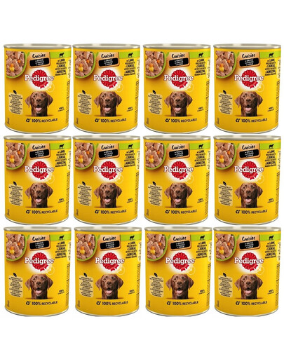PEDIGREE Cuisine Adult konzerva 12x800 g jehněčího masa v omáčce
