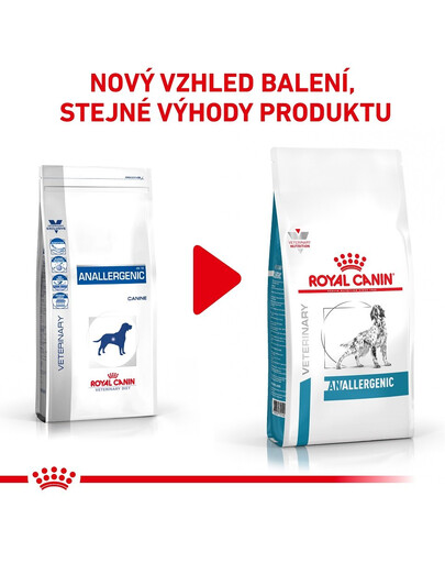 ROYAL CANIN Veterinary Health Nutrition Dog Anallergenic 8 kg granule pro dospělé psy trpící intenzivními alergiemi a potravinovými intolerancemi