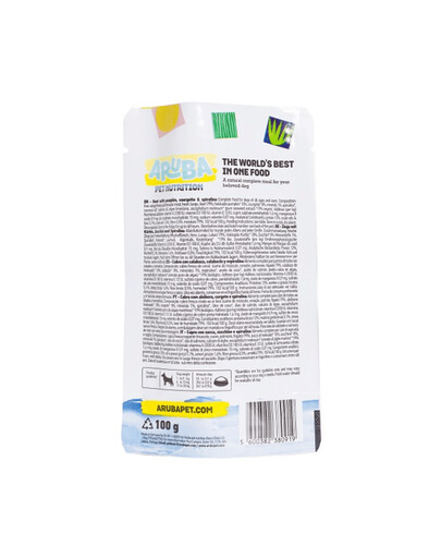 ARUBA Dog Koza, dýně, cuketa a spirulina 100 g