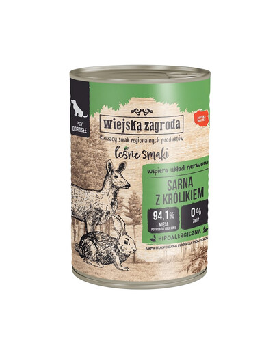 WIEJSKA ZAGRODA  400 g srnčí s králíkem