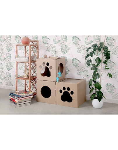 CARTON+ PETS Kartonové domečky pro kočky Twins