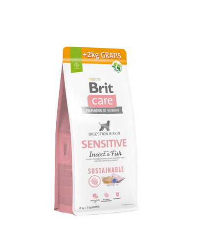 BRIT Care Sustainable Sensitive Insect & Fish 12kg +2 kg ZDARMA