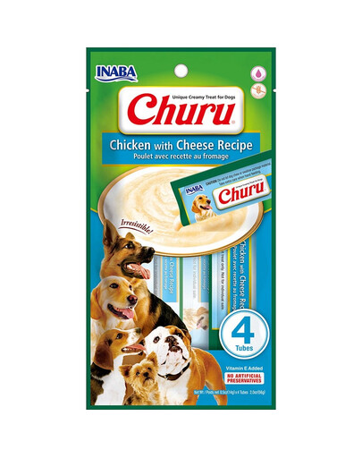 INABA Churu Chicken with cheese 4x14g