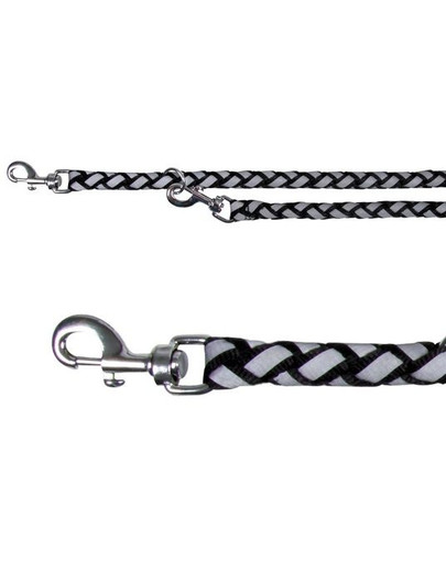 TRIXIE Vodítko nylonové 2 m / 12 mm stříbrno--černý