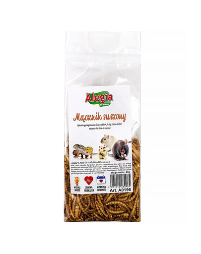 ALEGIA sušené mouchy pro ježky, hlodavce a ptáky 60g