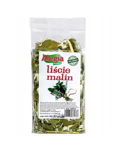 ALEGIA Malinové listy pro hlodavce a králíky 40g