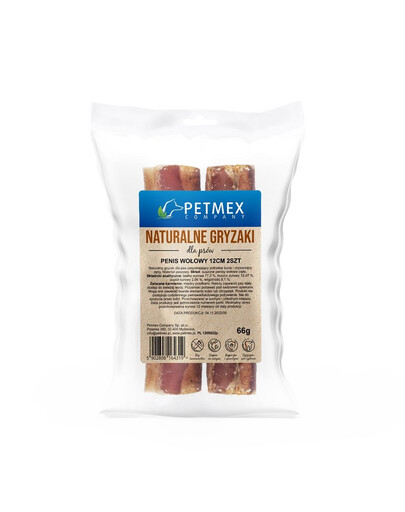 PETMEX Hovězí úd řezaný 12cm 2ks