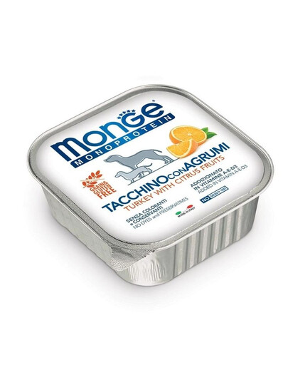 MONGE Fruit Dog Monoprotein Krůta a pomeranč 150g