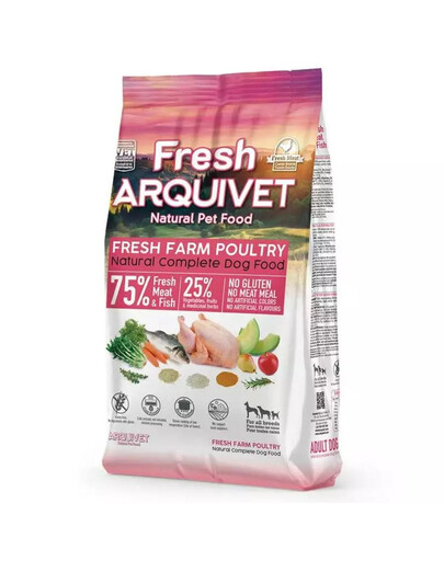 ARQUIVET Fresh Polovlhké krmivo pro psy s kuřecím masem a mořskými rybami 2,5 kg